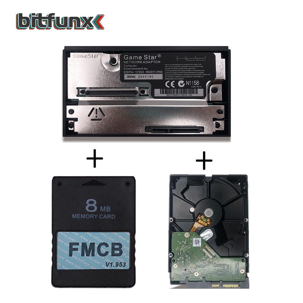 BitFunx 8MB v1.953 FMCB + SATA HDD  + 320GB ..